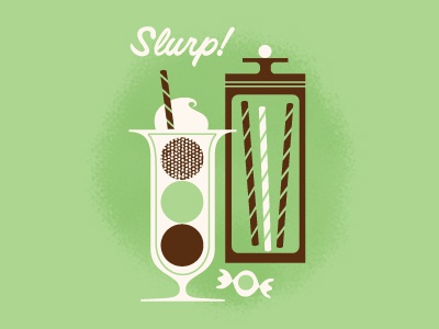 Ice Cream - Slurp! ice cream sweets dessert straws illustration vintag.jpg
