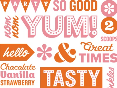 Ice Cream Social - Pattern pattern branding packaging typography playf.jpg
