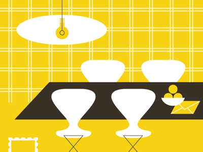 Mailing List room illustration vintage mail table.jpg