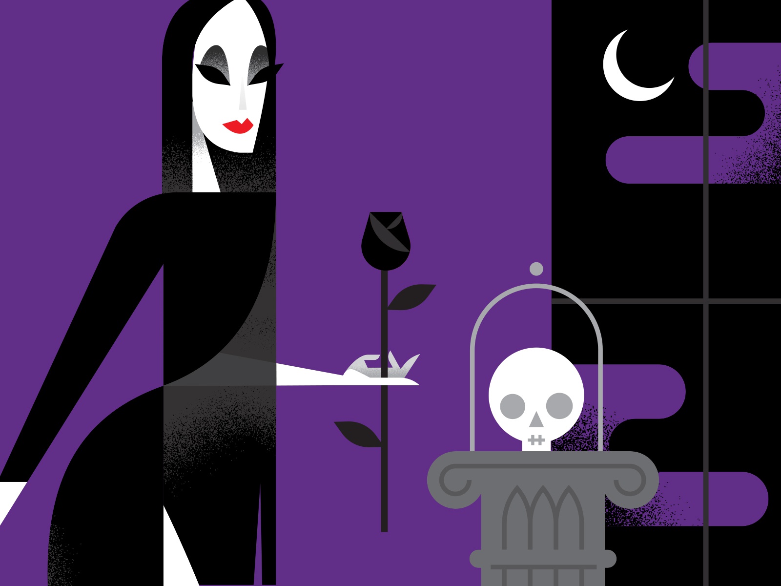 Morticia movie addams family vector illustration spooky vector hallowe.jpg