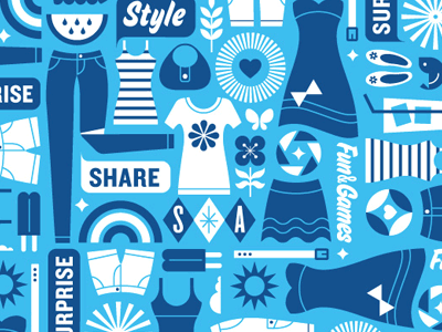Old Navy - SnapAppy  summer clothes dress t-shirt icons pattern illust.gif