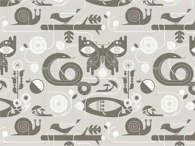 Summertime summertime summer pattern illustration snake butterfly flow.jpg