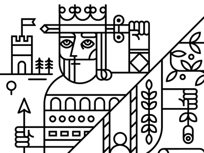 Zendesk Mural - King  Queen line queen king playing card zendesk.png