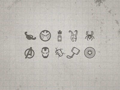 Avengers Icon Set photoshop illustration shield eye fury texture illus.jpg