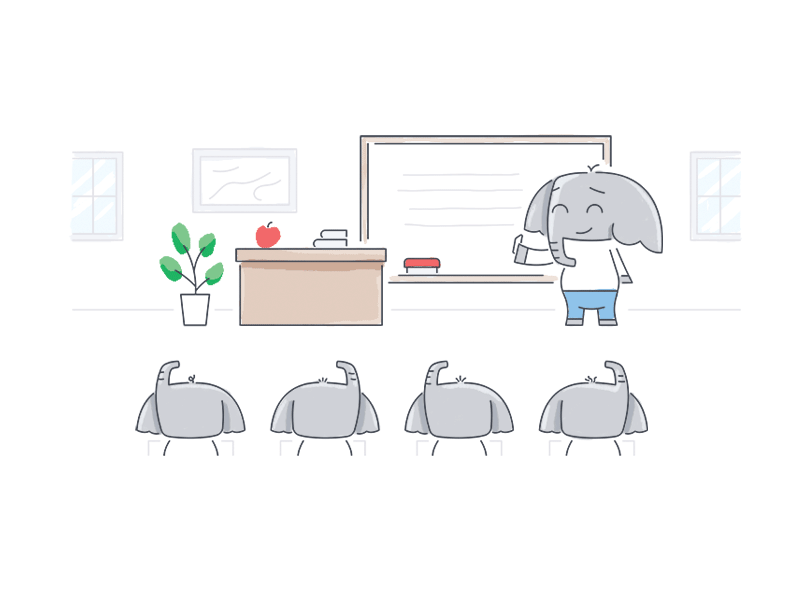 Elephant Character pastel illustration drawn hand paint character elep.gif