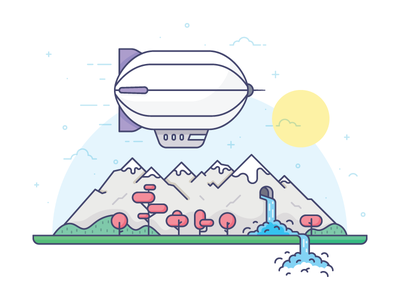 Explore New Lands airship adventure land tree blimp mountain explore i.png