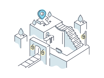 Find Your Way iso line island place journey illustration adventure.png