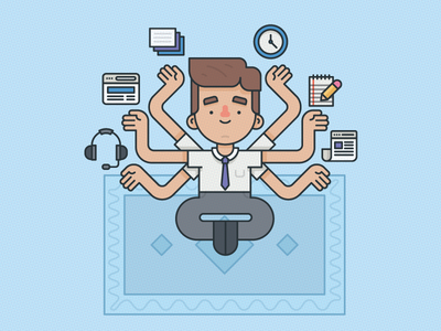 Getting Stuff Done print editorial guru character done things getting.png