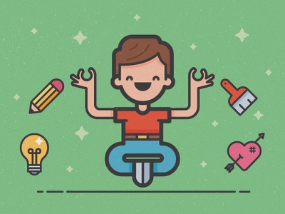 Guru meditation heart bulb icon pencil illustration guru.jpg