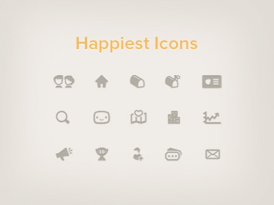 Happiest icons mail box ticket map happy friend vector icon vic bell a.jpg