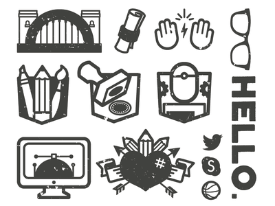 Icons and Badges icon vector badge illustration glasses pencil mac bri.png