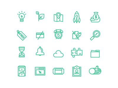 Line Icons icon vector log map money storage bell web design tag credi.png