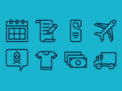 Retreat Icons travel expense cost money tee reservation hotel plane ic.png