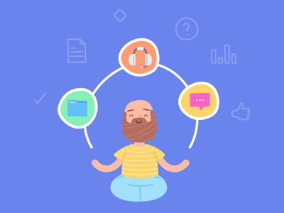 Super Zen Teamwork User product relax chill zen branding character ill.png