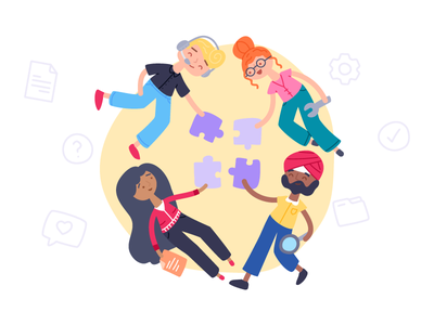 Teamwork Desk support project chat desk character illustration.png