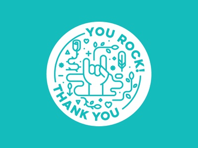 Thank You badge illustration icon feather rose flower thank rock you g.jpg