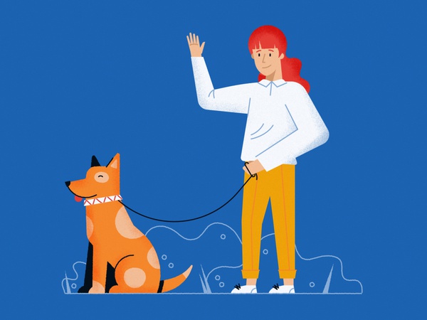 Good dog! hello friendly wave woman pet animal dog.jpg