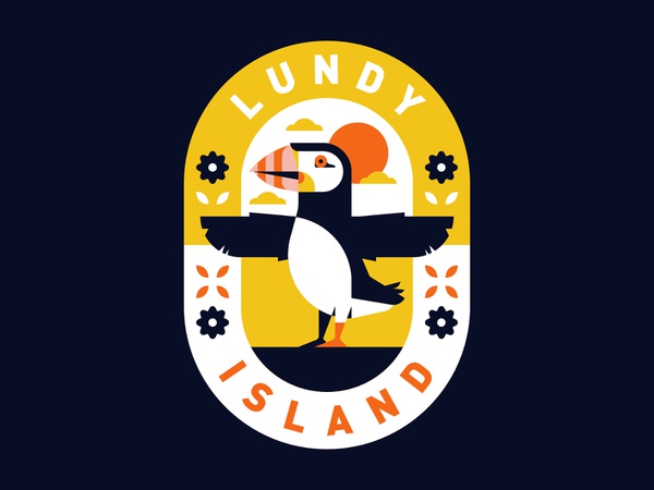 Lundy Island Badge conservation animal island wildlife nature bird bad.jpg