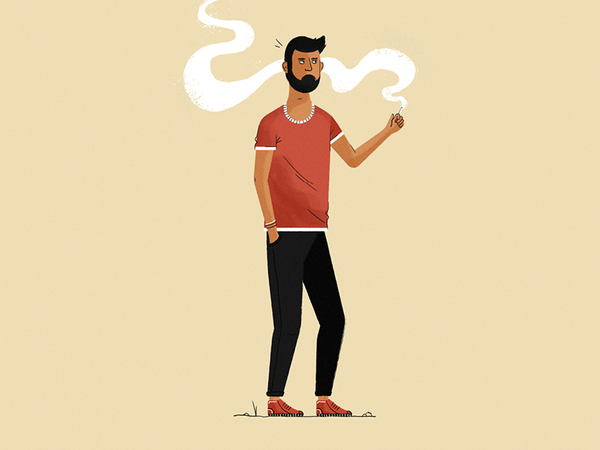 Smoking man smoke illustration man cigarette smoking.png