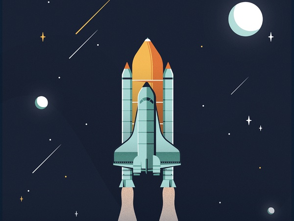 Space Shuttle shooting star space shuttle moon stars nasa launch rocke.jpg