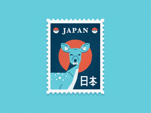 Travel Stamp No. 1 - Japan nara pokeball animal japanese travel japan.jpg