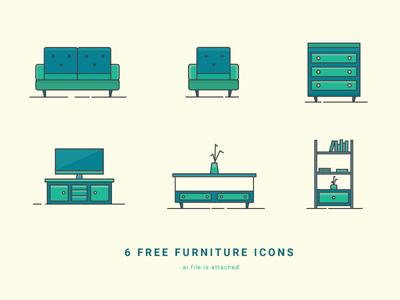 6 Free Furniture Icons bookshelf house furniture tv driver sofa.png