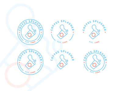 Coffee Splasher - Badge outline vector illustration morning coffee cup.png