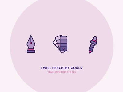 I Will Reach My Goals vector 2d illustration outline icon color picker.png