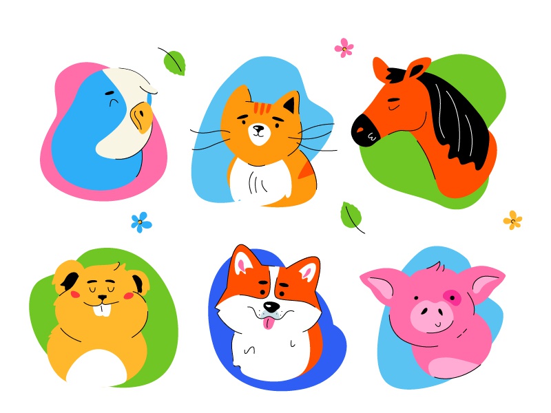 Animals Avatars exotic forest pet wild animal collection character fla.jpg