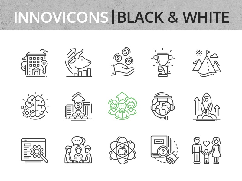 Black  White Innovicons outline collection black and white business li.jpg