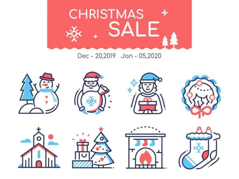 Christmas sale icons icon design sale discount collection icon design.jpg