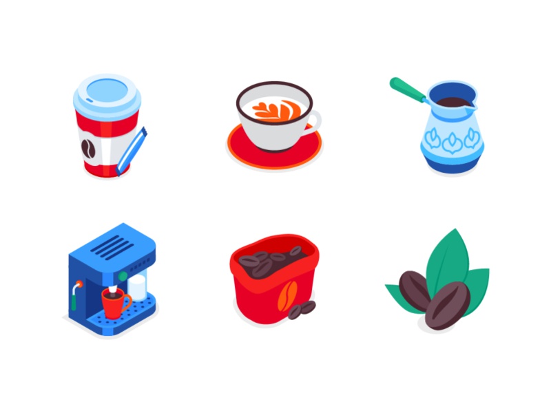 Coffee isometric icons drink coffee collection isometric icons isometr.jpg