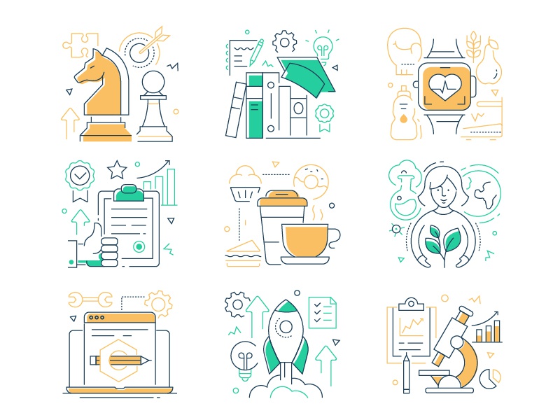 Compound line icons education business collection composition line ico.jpg