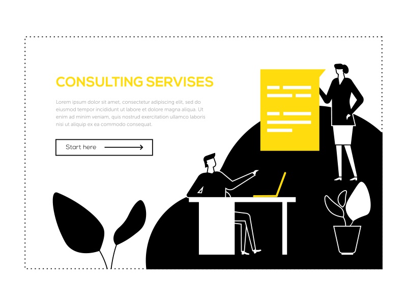 Consulting services - flat banner support office service consulting ba.jpg