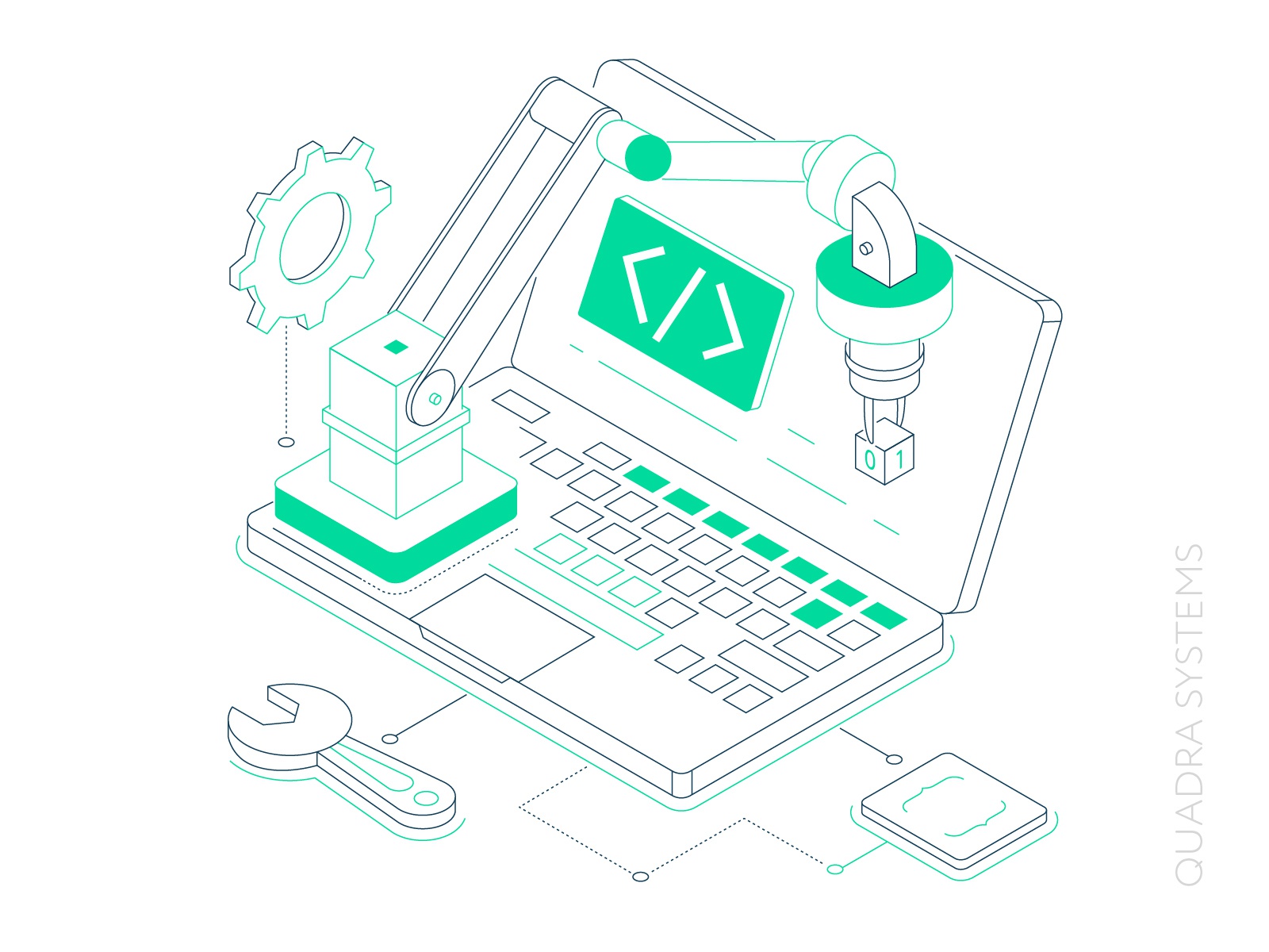 Custom Project for Quadra Systems robotic arm technology isometric des.jpg
