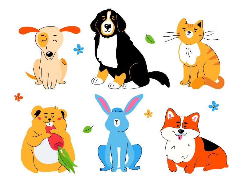 Cute Animals Collection breed rabbit hamster dog cat domestic cute pet.jpg
