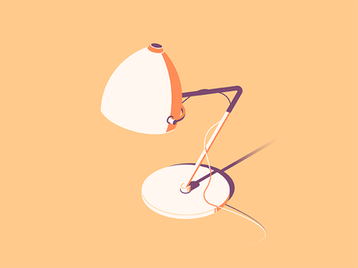 Desk lamp - flat illustration light reading table desk lamp design vec.png