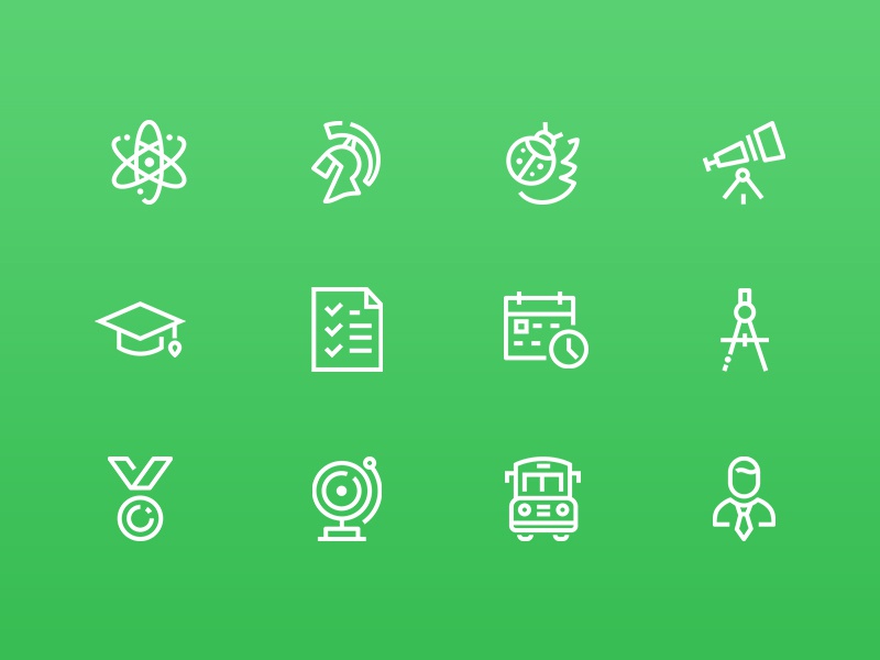 Education pictograms pictogram school studying linear education learni.jpg