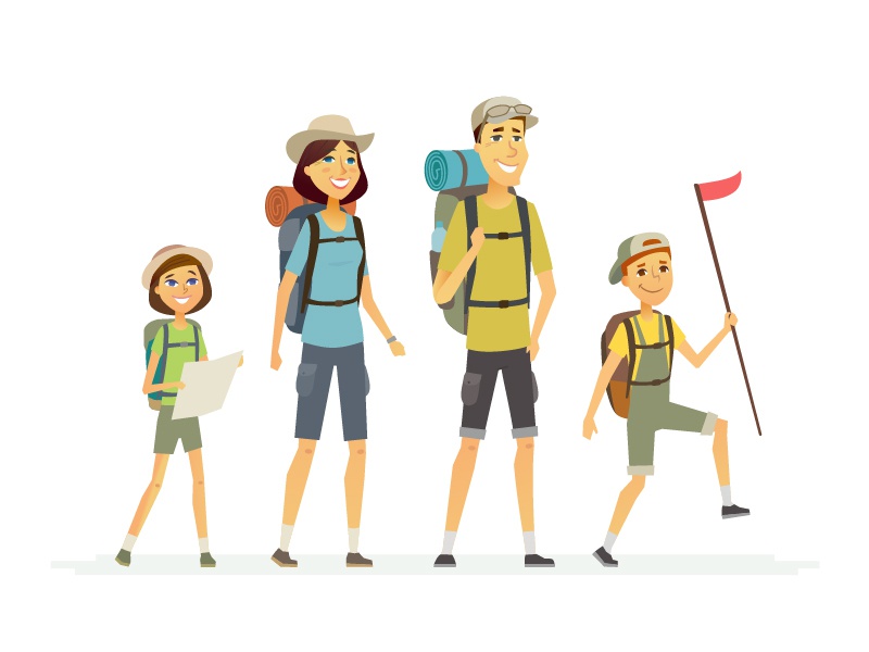 Family leisure illustrations leisure family cartoon character flat des.jpg