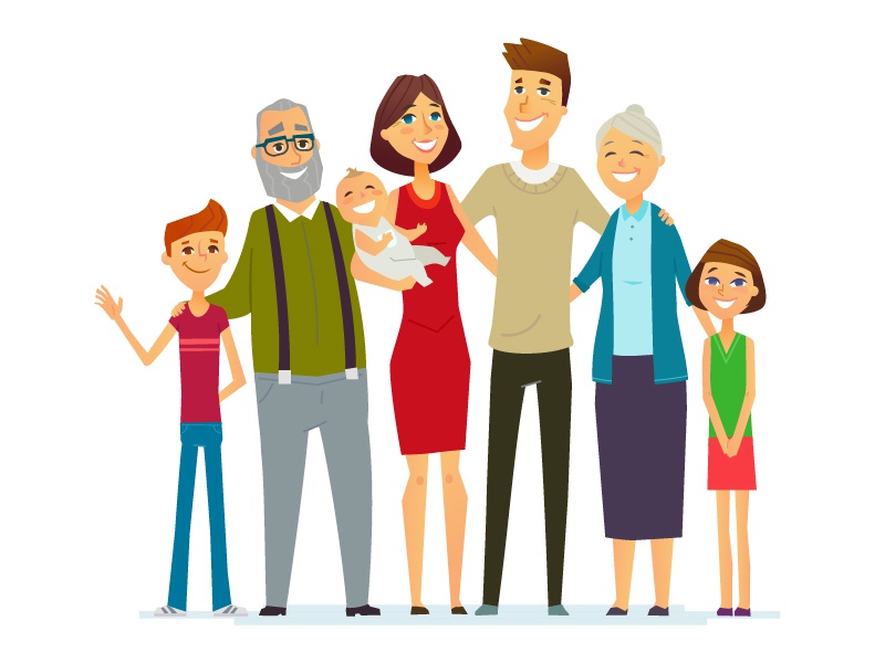 Family Life - Cartoon Illustrations cartoon characters leisure childre.jpg