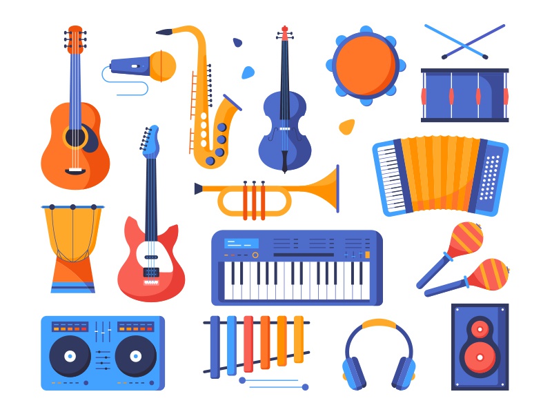 Flat musical instruments sound music musical instrument musical object.jpg