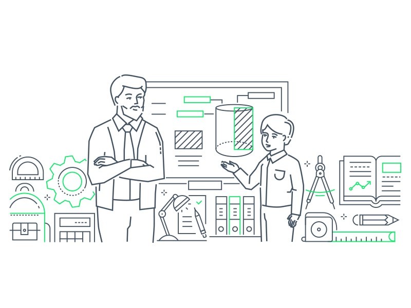 Geometry lesson - line illustration student lesson school teacher clas.jpg