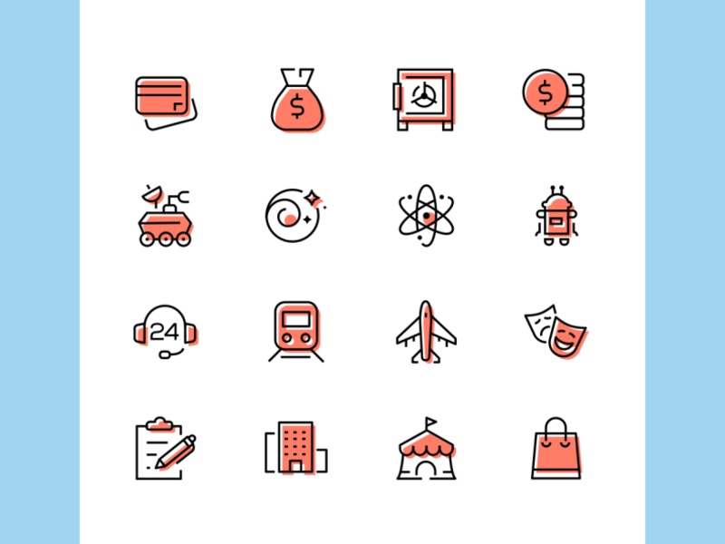 Icostory color line icons collection icon design business icon line ve.jpg