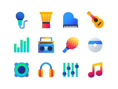 Music - flat design style icons art instrument studio music vector sty.jpg