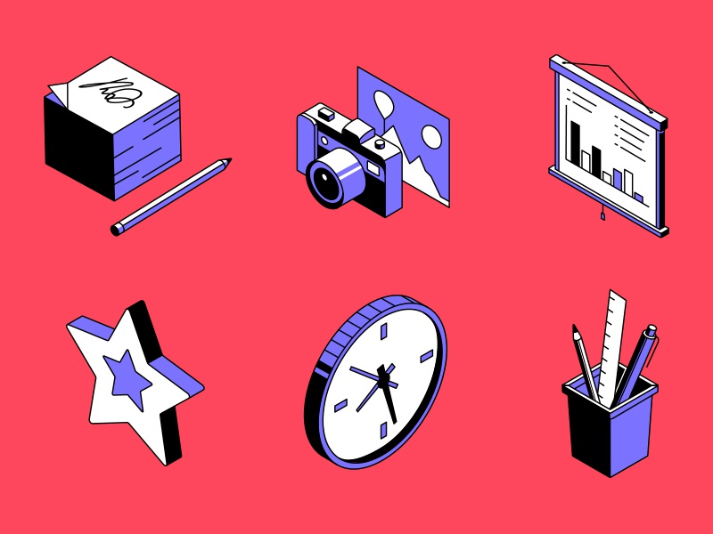 Office isometric icons isometric icons isometry icon business vector f.jpg