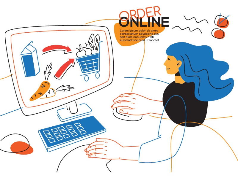Ordering food online - banner food online order composition character.jpg