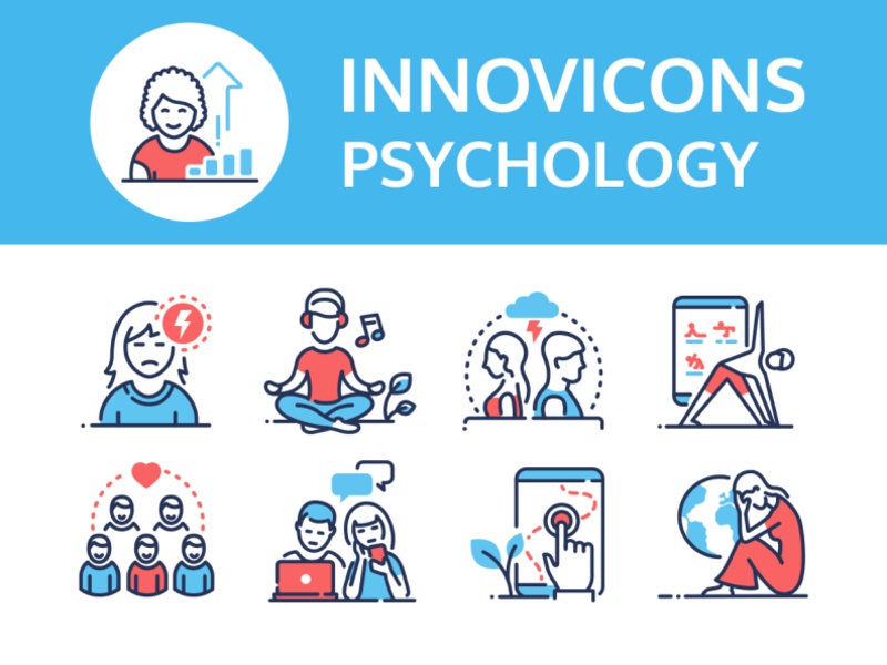 Psychology - line icons psychological problem icon set icon design web.jpg
