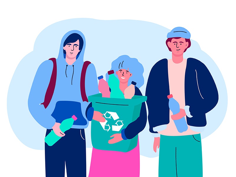 Recycling flat illustration dribbbleweeklywarmup plastic recycling was.jpg