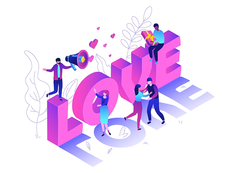 St. Valentines Day isometric collection isometric illustration isometr.jpg