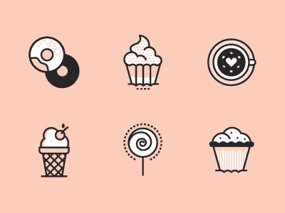 Sweets set of icons tasty bar cafe sweet design style line icon.jpg